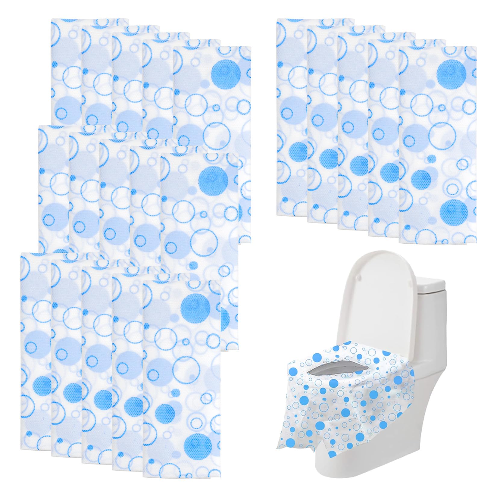 Copriwater Universali 620x640 mm WC Usa e Getta Monouso da Viaggio Pubblici Ospedali Uffici