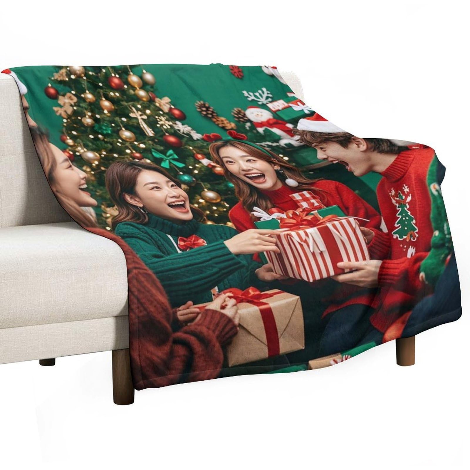 Couverture douce et confortable grand plaid toutes saisons pour lit et camping