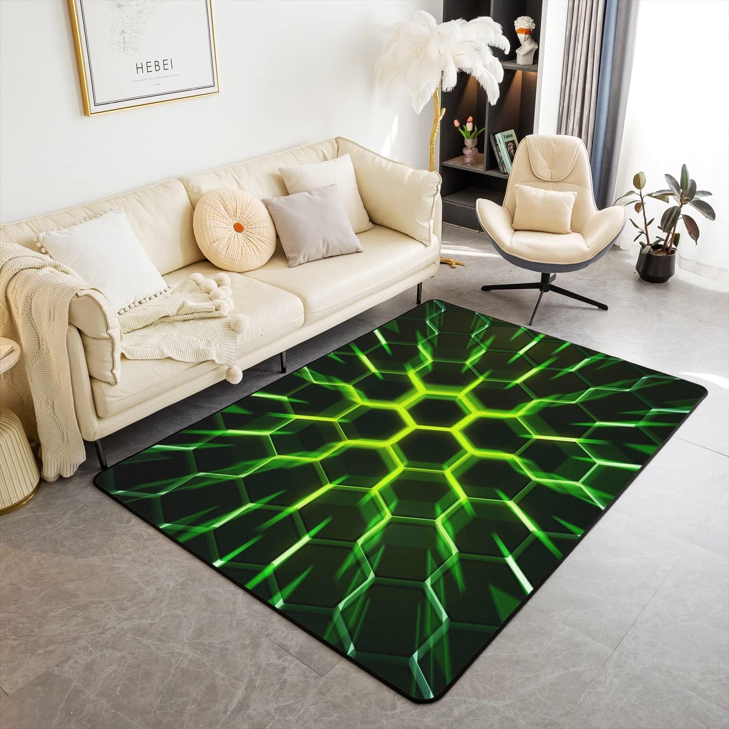 Tapis d'entrée antidérapant pour cuisine et buanderie moderne et design