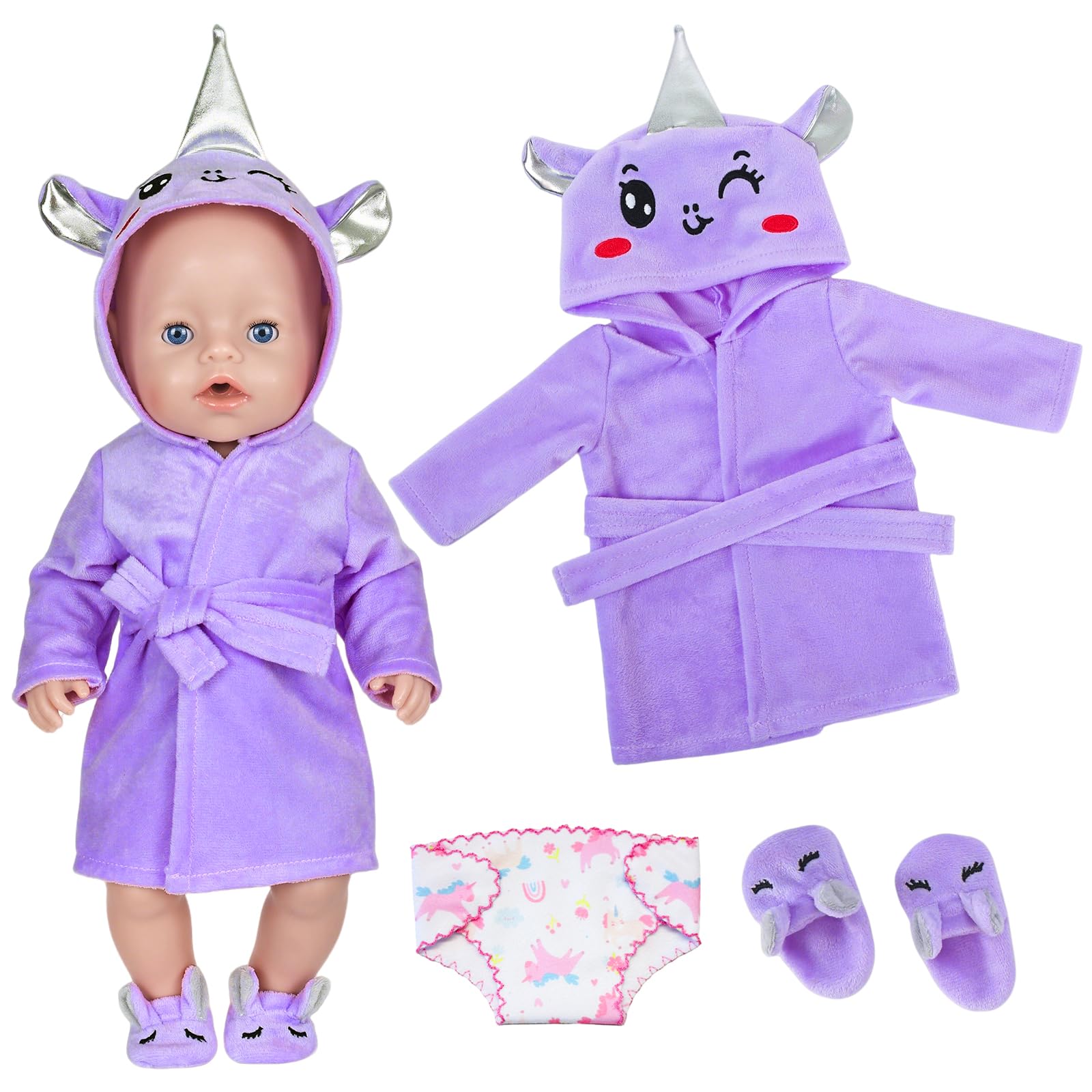 3 Pcs Baby Doll Clothes for 14-18Inch Doll, NewBorn Baby Outfits — image 1