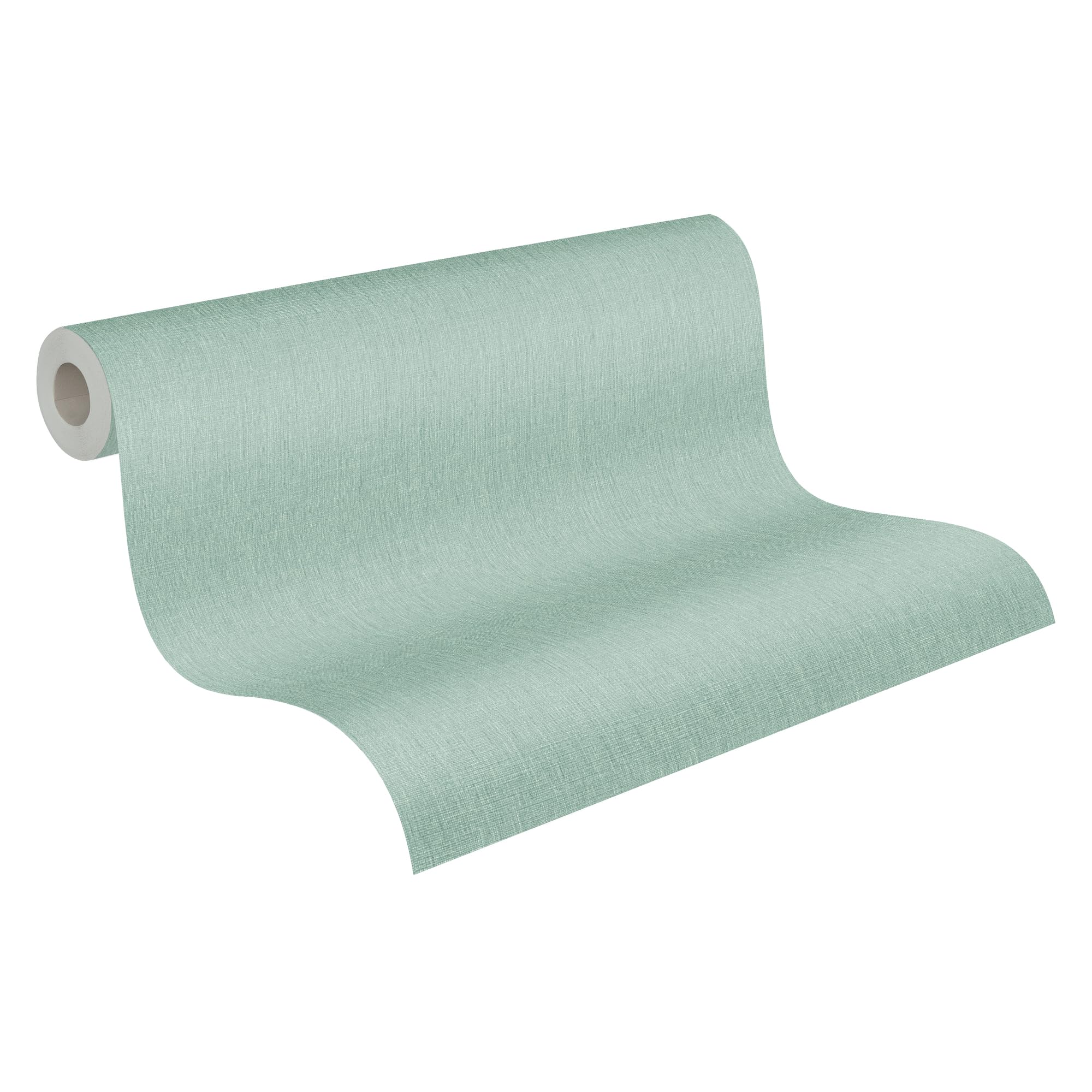 Papier peint intissé Livingwalls 396511 bleu vert avec structure textile pour chambre et salon