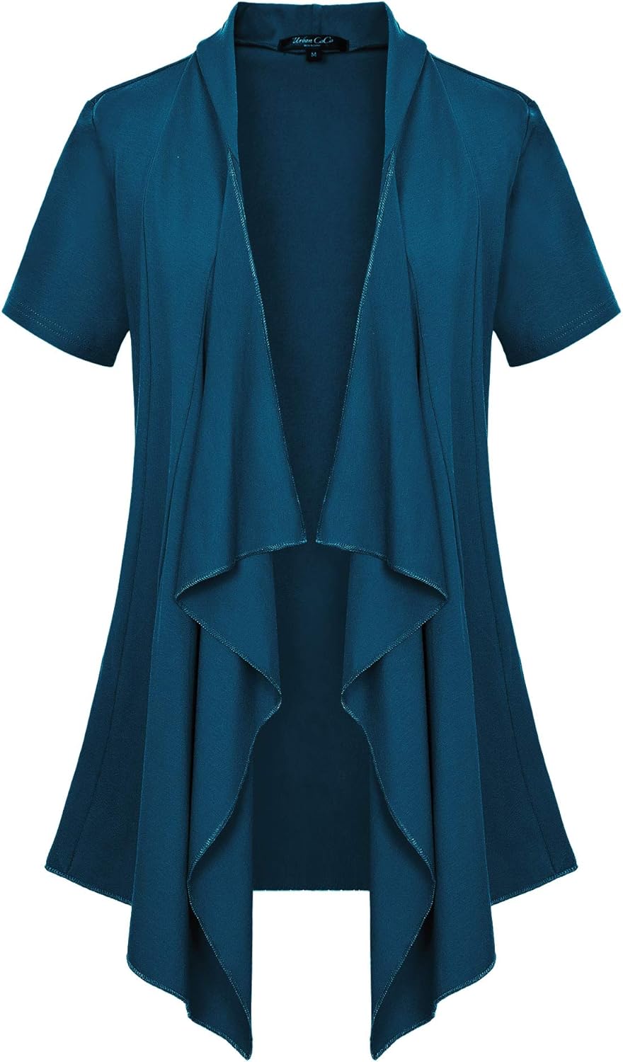 Women's Short Sleeve Draped Open Front Cardigan Lightweight Summer Vest for Women - Image 2