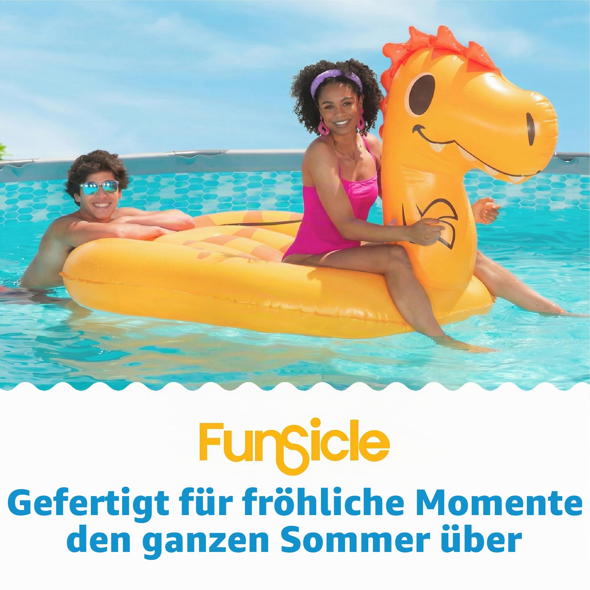 Funsicle SkimmerPlus 1.500 GPH 2-in-1 Filterpumpe und Skimmersystem für oberirdische Schwimmbäder - Poolreinigung und -wartung