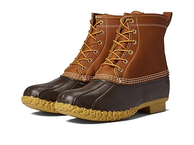 L.L.Bean Bean Boot 8 Leather Primaloft Flannel Lined Men