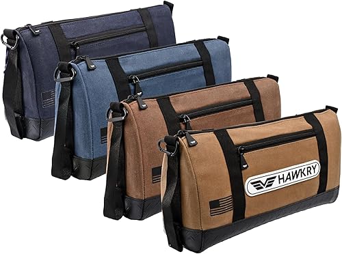 Juego de bolsas de herramientas de lona (blanco azul, marrón, azul, beige)