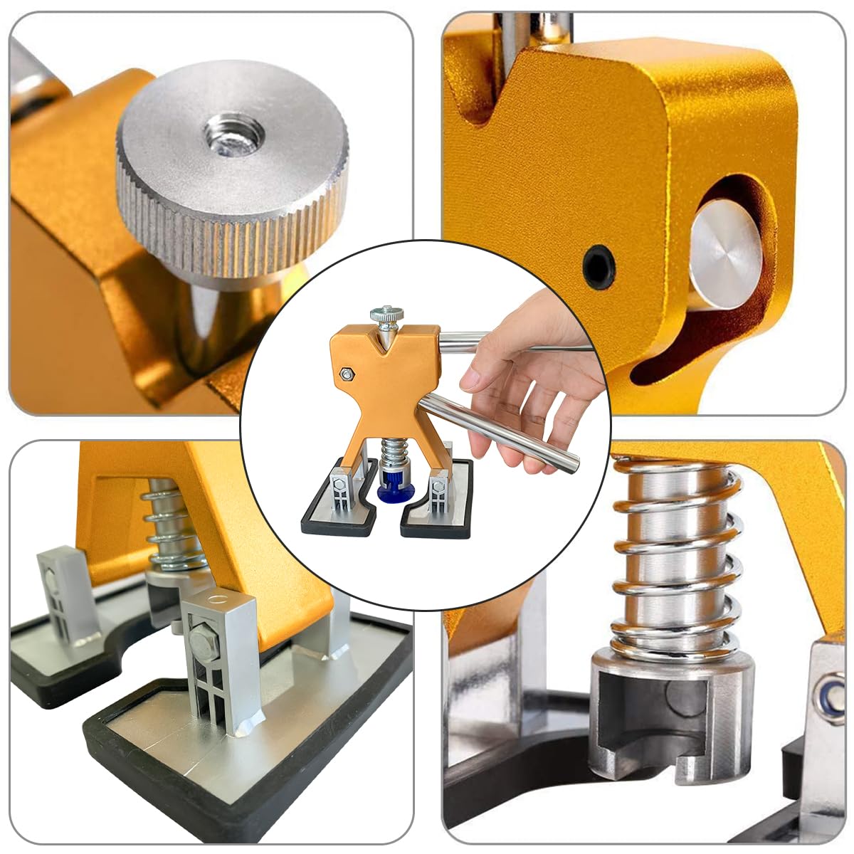 JNNJ Kit Riparazione delle Ammaccature Auto Vernice, Strumento del Kit di Rimozione delle Ammaccature con Linguette di Colla per Estrattore, per Riparare Ammaccature sulla Superficie Automobili Porte