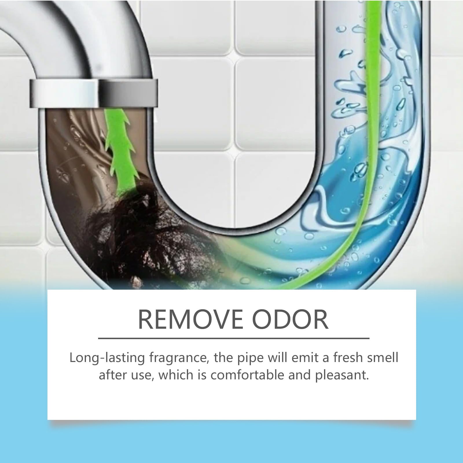 Potente Agente de Dragado de Tuberías,Herramienta de Limpieza Rápida de Tuberías,Polvo para Limpieza de Tuberías de Cocina,Desatasco De Tuberías Obstruidas En Inodoros De Cocina 2pc