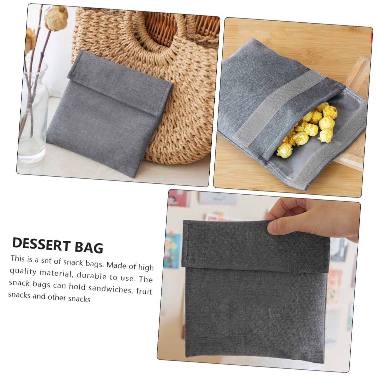 2juegos Bolsas Reutilizables para Snacks y Almacenamiento De Alimentos De Verde Rosa Lavables y Autoadhesivas para Cocina y Tiendas De Postres