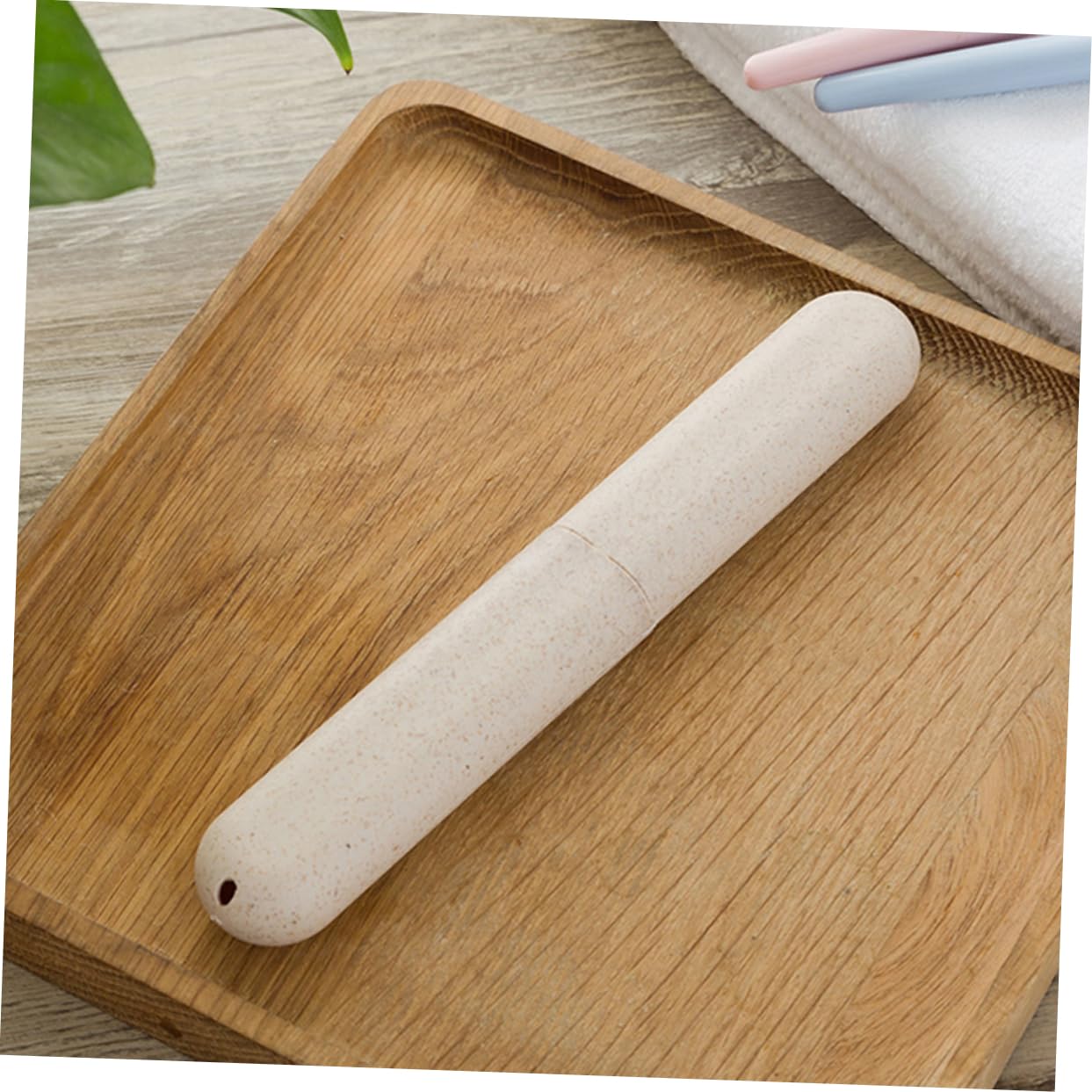 SHERCHPRY 8pcs Box Travel Toothbrush Holder Portable Capsule Cases Green Blue Pink Beige Lightweight Protective Covers for Toothbrushes for Outdoor Travel Use