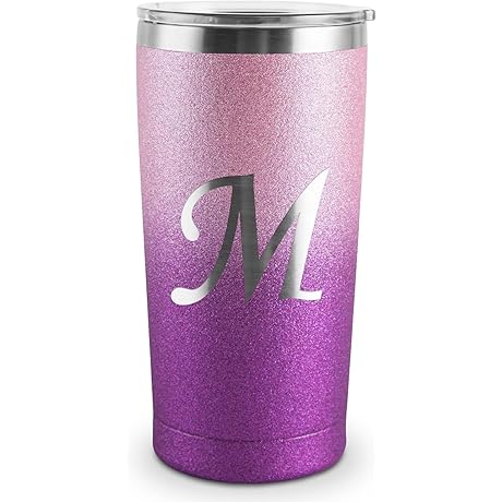 Personalized M&M's Candy Initial Tumbler Cup Gifts