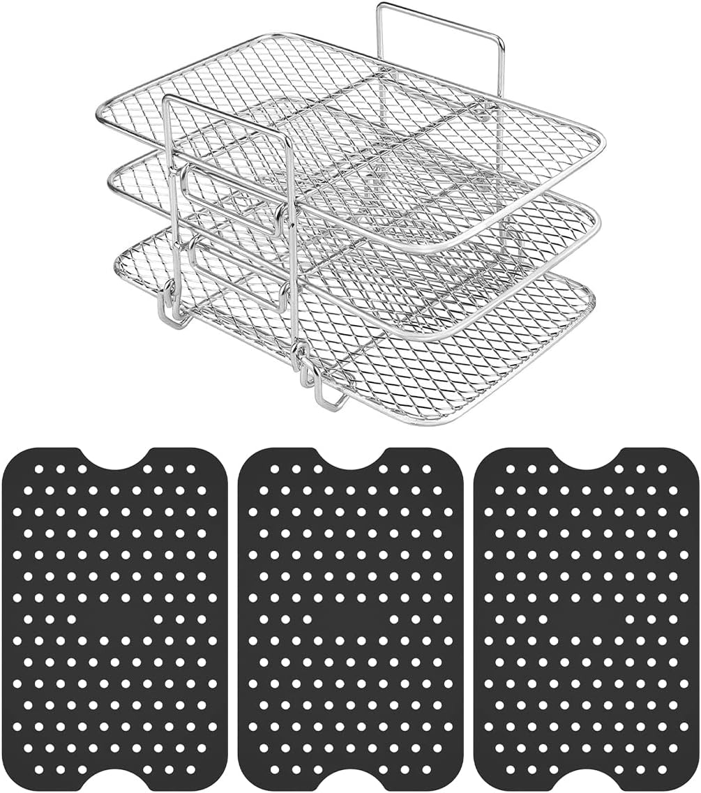 Air Fryer Rack for Ninja Air Fryer MultiLayer Double Basket Air Fryer