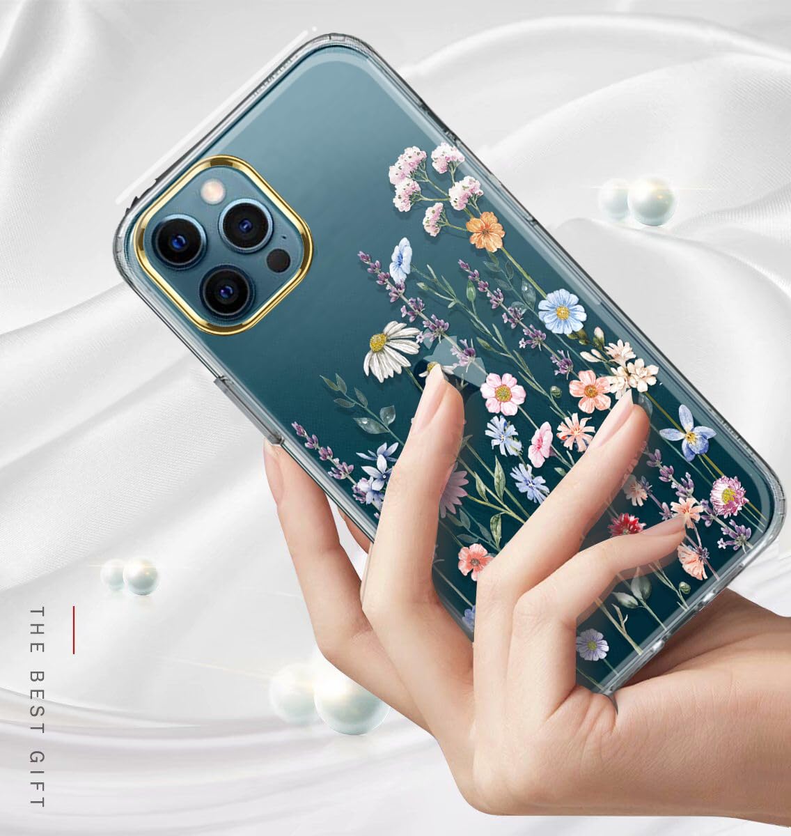iPhoneケース iPhone 11 pro flower hard case llic luolnh Compatible with iPhone 11 Pro Case,iPhone 11 Pro Cute