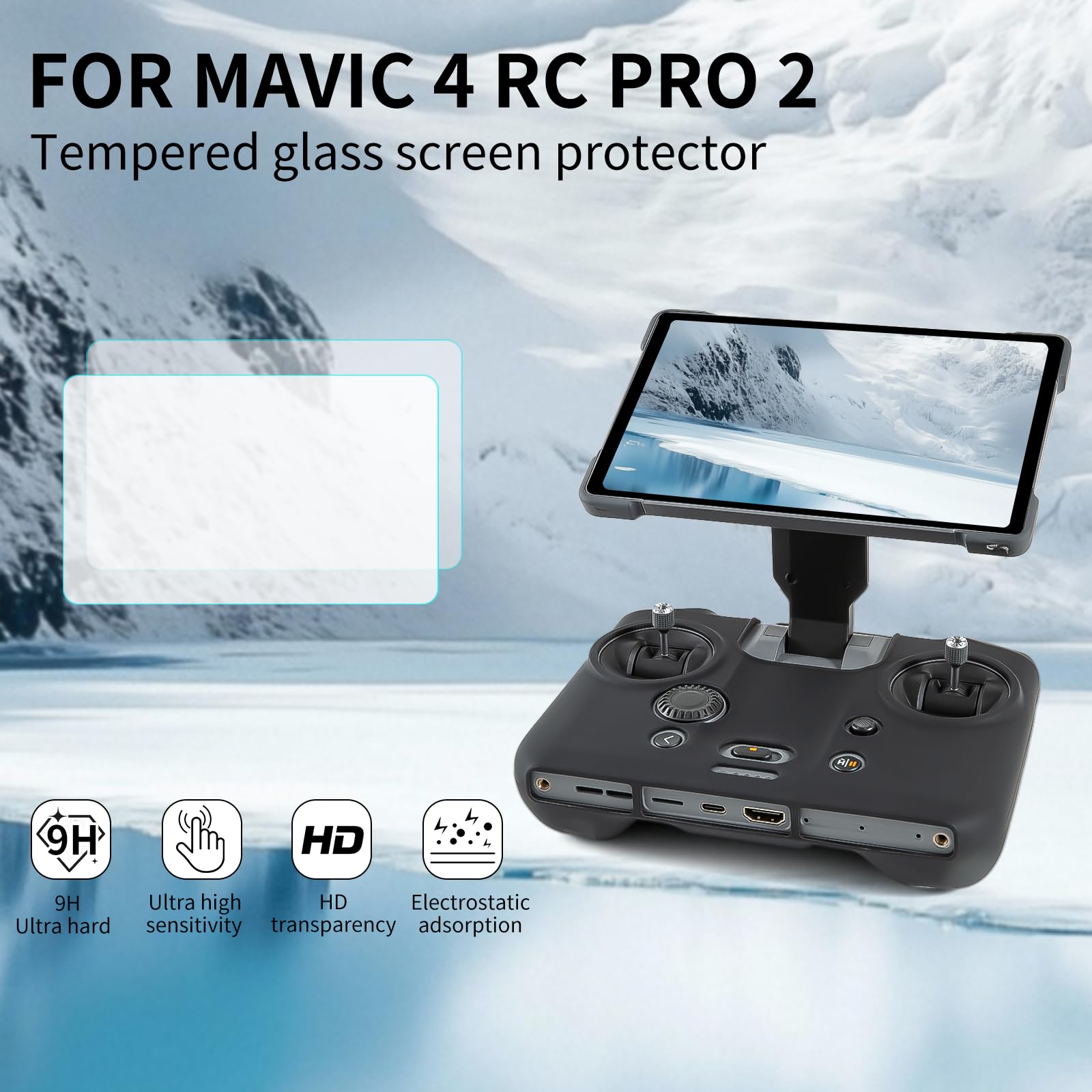 Per DJI Mavic 4 RC Pro 2 Custodia in silicone per telecomando Manicotto/Controller Screen Protector & Regolabile PU Neck Strap & Standard Lanyard Vite Accessori