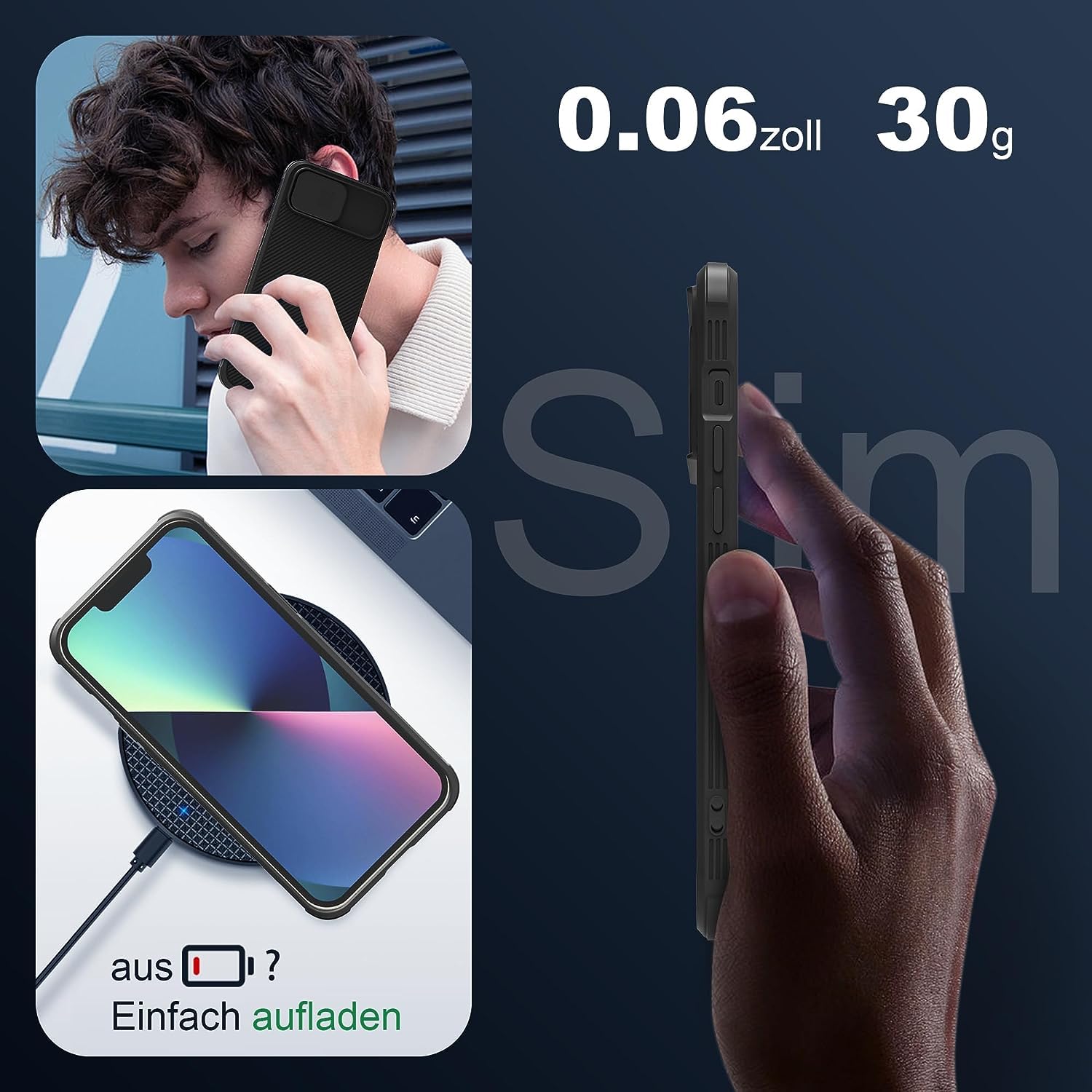 Custodia IPhone 13 Pro Con Protezione Fotocamera Scorrevole | Ultra Sottile | Antiurto | Verde Scuro