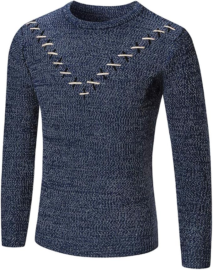 Herren Strickpullover Aus Baumwolle - Basic Rundhals Sweater Für Winter & Alltag