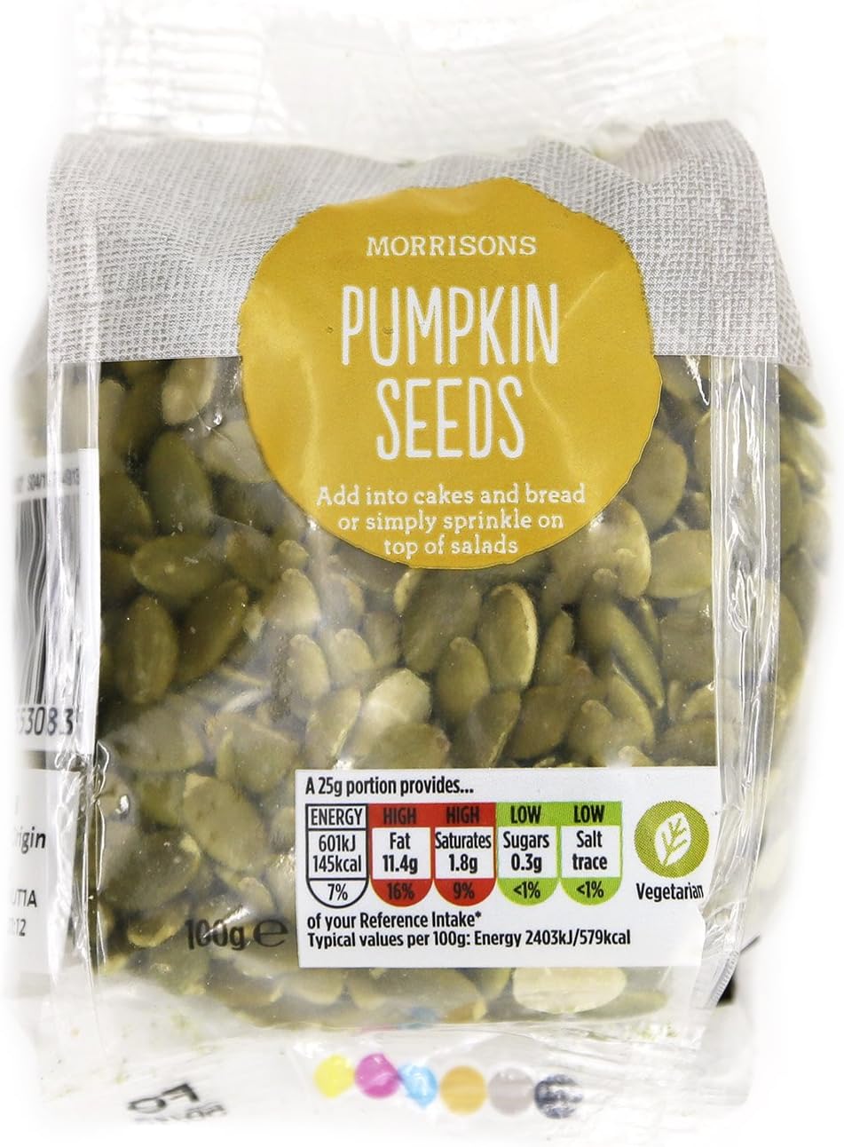 Morrisons Pumpkin Seeds, 100g Amazon.co.uk Grocery