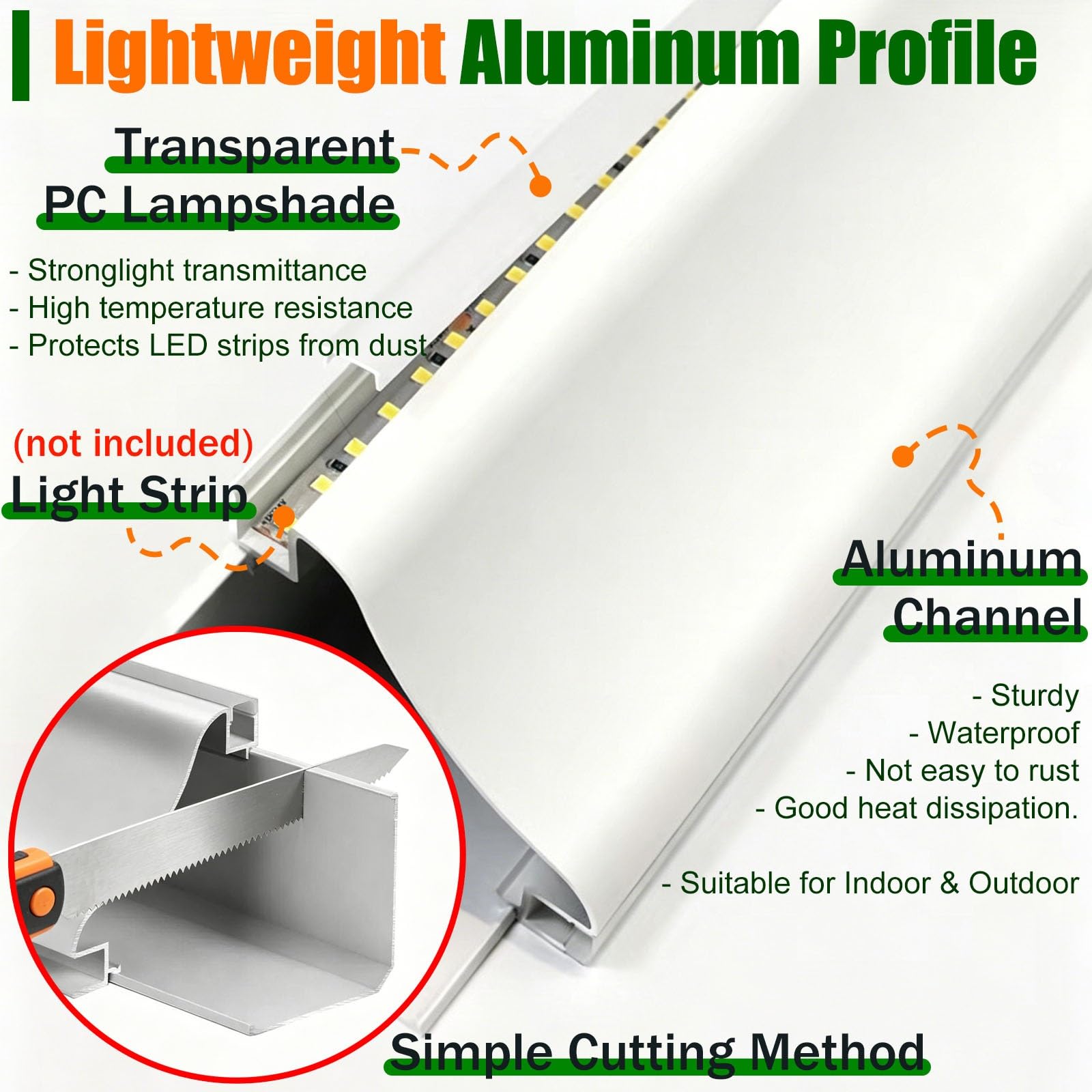 Led Deckenleiste LED-Stuckleiste Mit Verdecktem Kabelkanal, Indirekte Beleuchtung Für Abgehängte Decken, Aluminiumprofil Für LED-Streifen Im Wohnzimmer(6m/19.7ft)