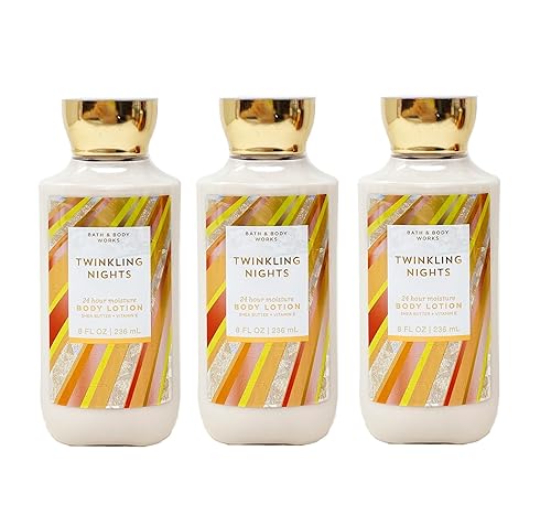 Bath & Body Works Twinkling Nights 3 Pack de loción corporal hidratante para 24 horas