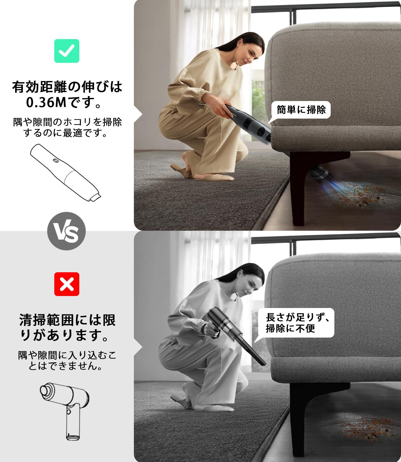 【強力吸引】掃除機 コードレス サイクロン 26000pa ハンディクリーナー Amazon | 【2025新登場】ハンディクリーナー コードレス 26000Pa