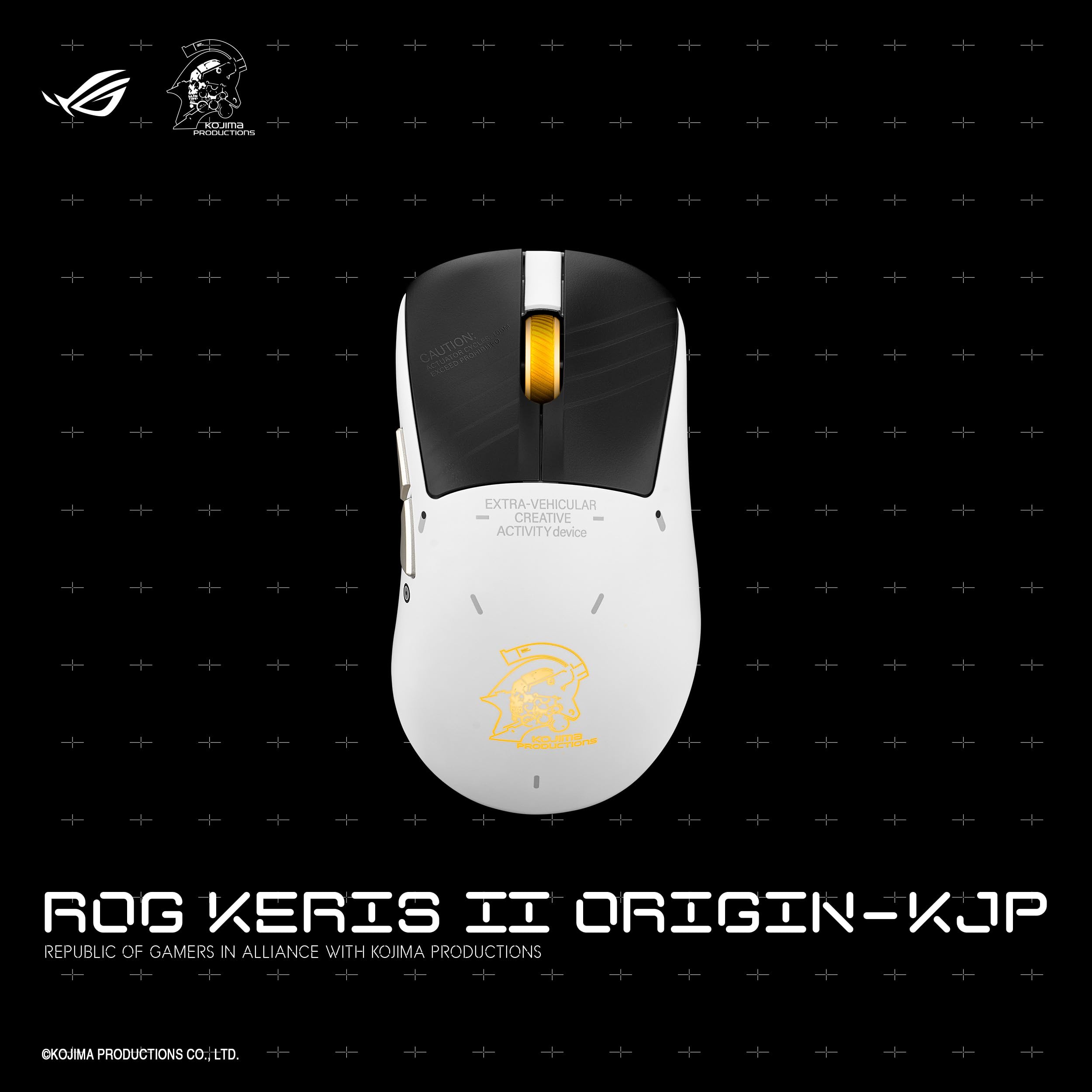Asus Rog Keris Ii OrigiN-Kjp Mouse Gaming Mano Destra Rf Wireless + Bluetooth + Usb TypE-A Ottico 42000 Dpi (asus Rog Keris Ii Origin Kojima Edition