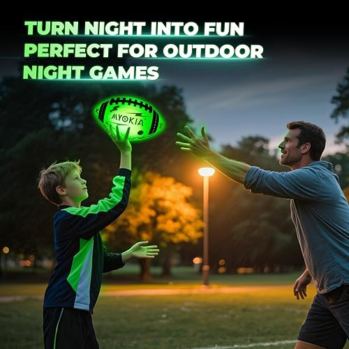 Miniatura 7 de Balón de fútbol que brilla en la oscuridad, regalo de cumpleaños para niños y adolescentes de 3-15+, RGB recargable, bola que brilla en la oscuridad