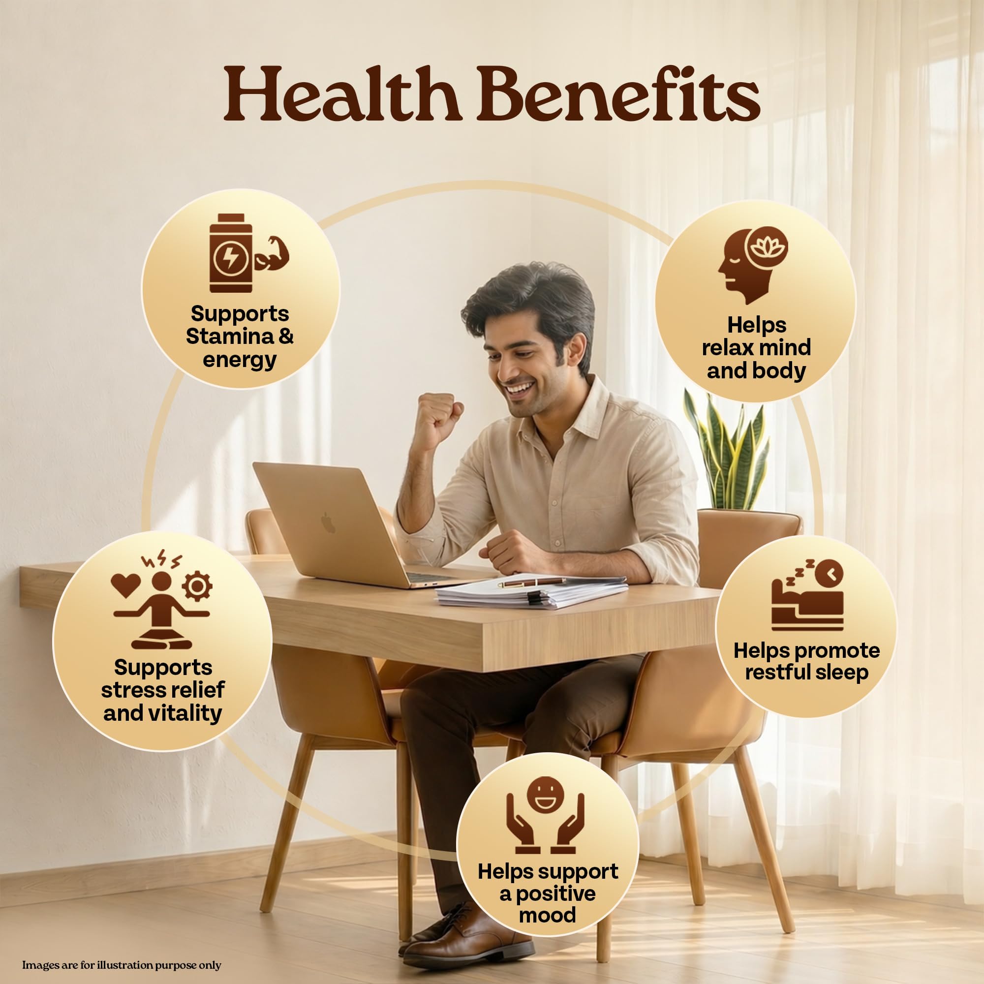 Organic India Ashwagandha Advance Capsules, 60 Veg Capsules, 5% Withanolides, With Organic Ashwagandha Root Powder, Stress Relief, Energy & Vitality Support product image 4