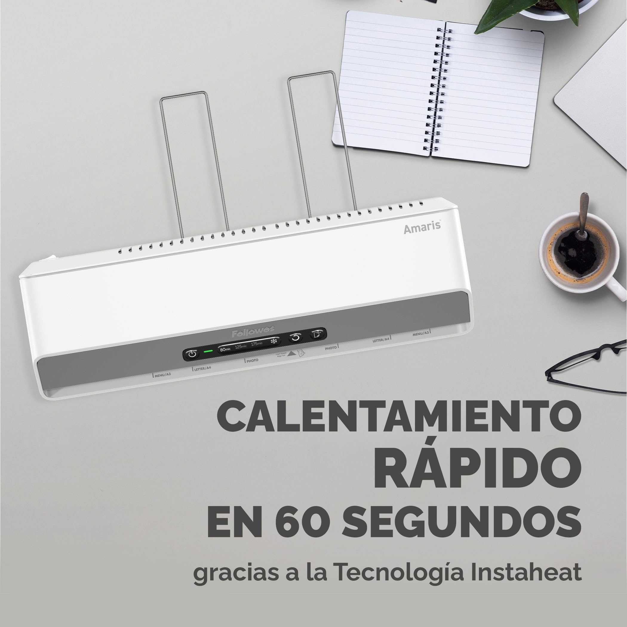 Fellowes Amaris A3 Plastificadora Documentos 80-175 Micras Uso Intensivo 1 Minuto