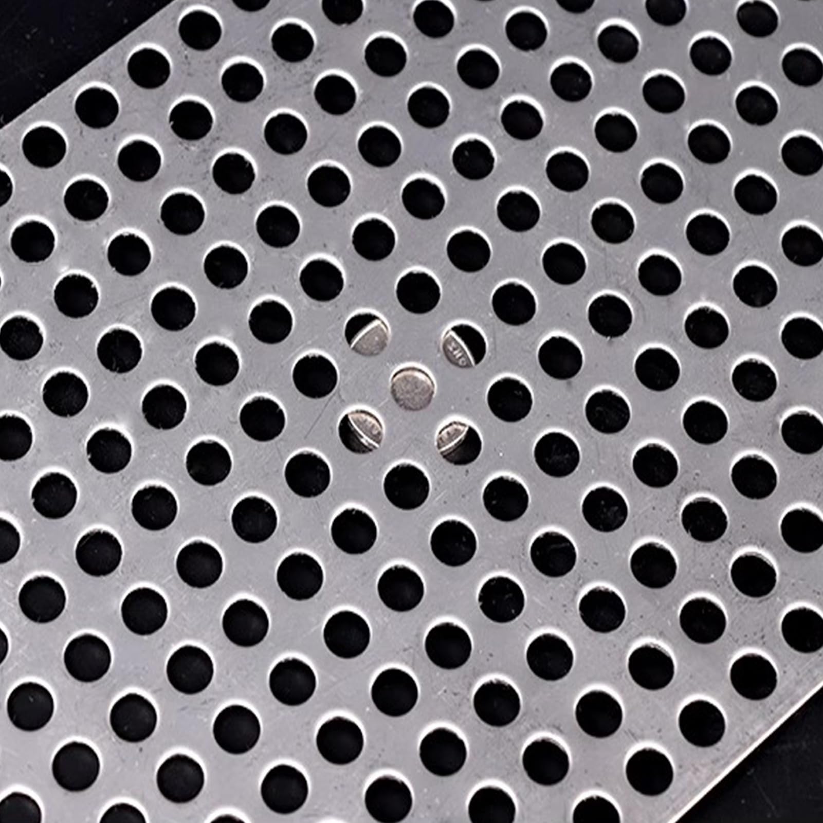 Lamiere forate Lamiera perforata in acciaio inossidabile 304, spessore 0,8 mm, fori 1-10 mm, argento, dimensioni multiple(1mm Mesh,15x15cm)