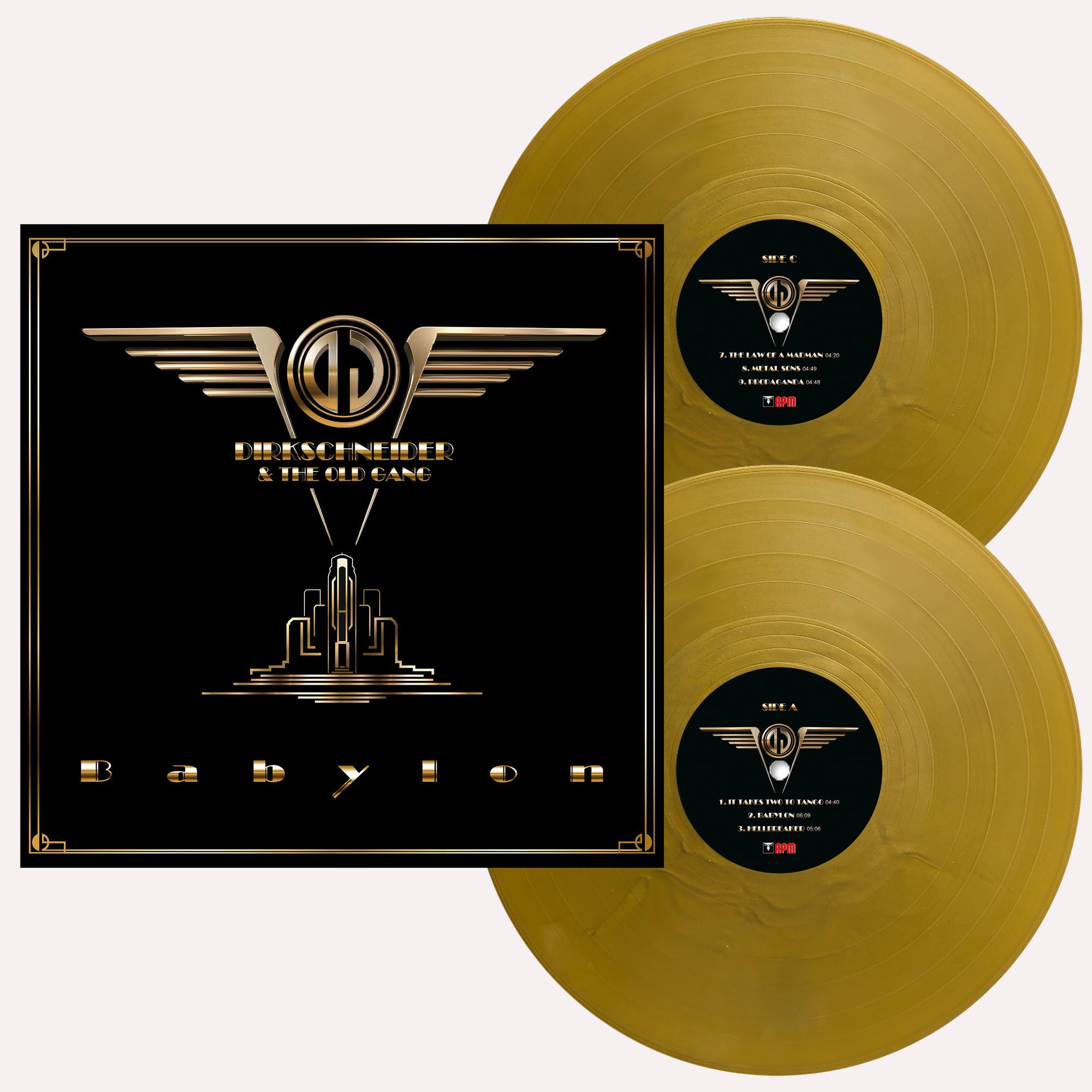 DIRKSCHNEIDER & THE OLD GANG - Babylon - gatefold gold vinyl 2xLP + booklet