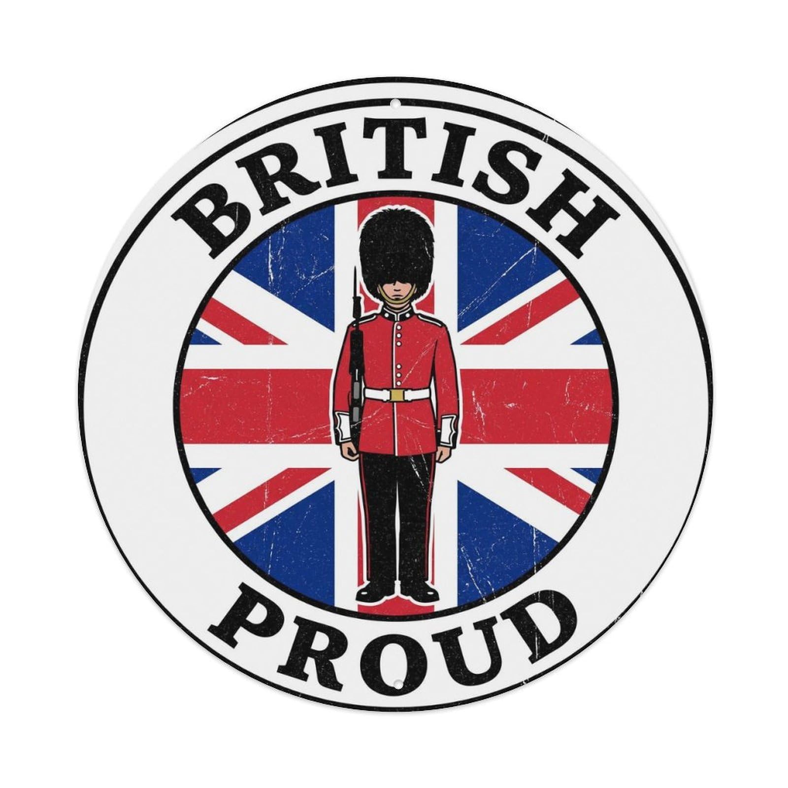 British Proud Royal Guard Folk Heritage Emblem Metal Tin Sign