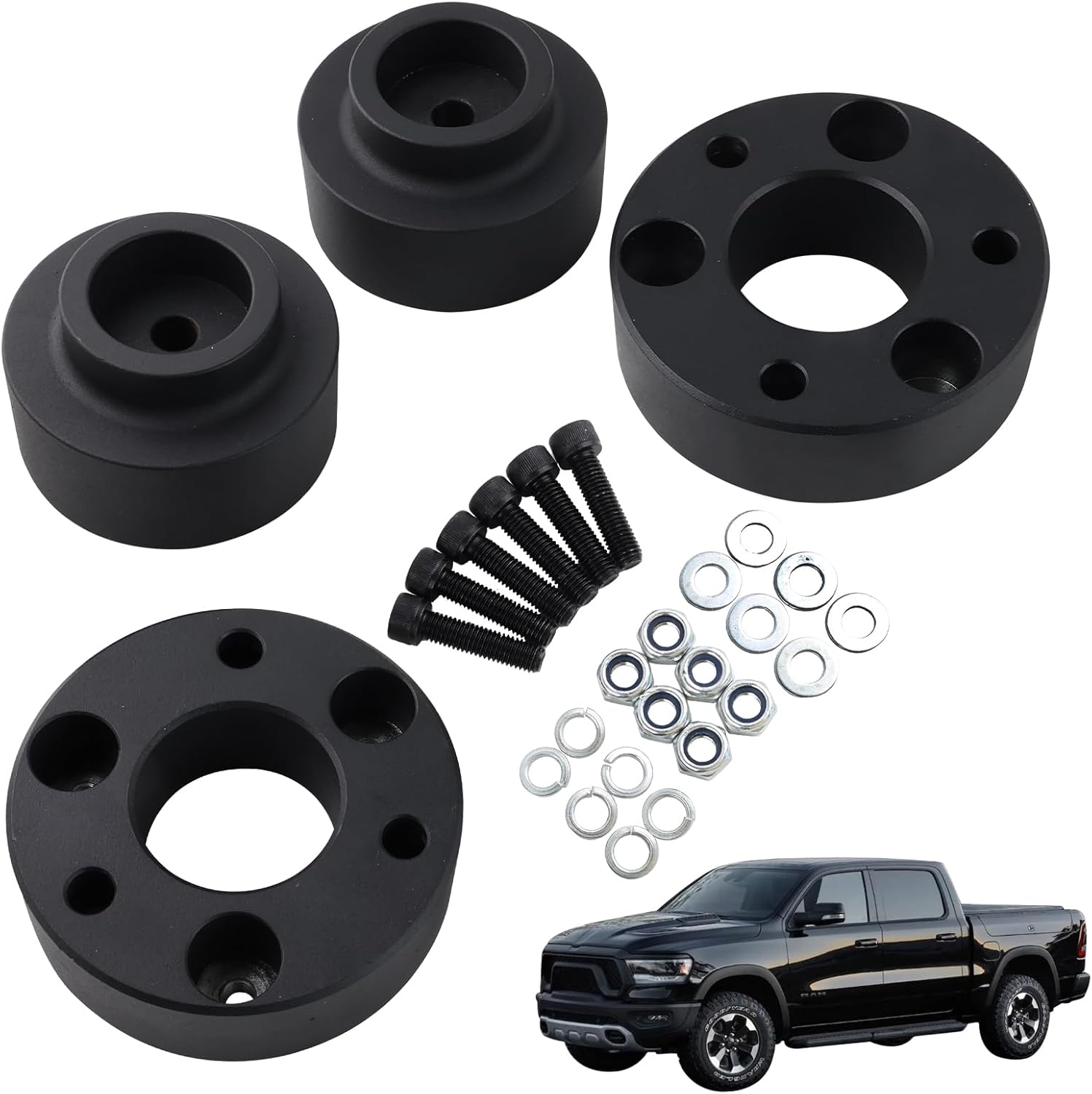 2.5" Front Leveling Lift Kits for 2009-2022 Ram 1500 4WD 4X4,2.5 Inch Front Strut Spacers for Dodge Ram Suspension Lift Kits