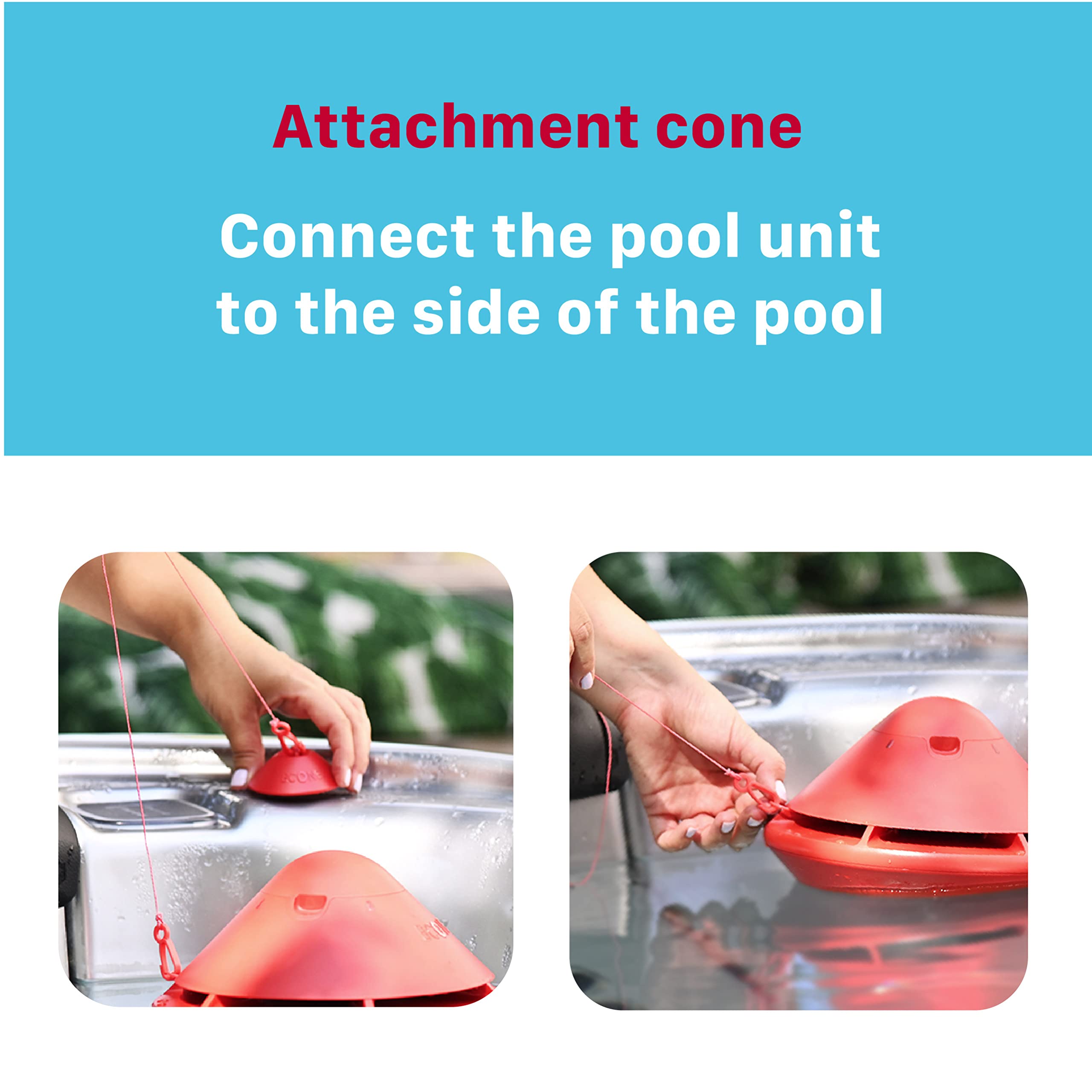 Lifebuoy Pièces d'origine pour système d'alarme de piscine BCone – Ensemble d'accessoires Bcone (câble USB + 2 batteries pour unité de piscine + kit de fixation pour unité de piscine)