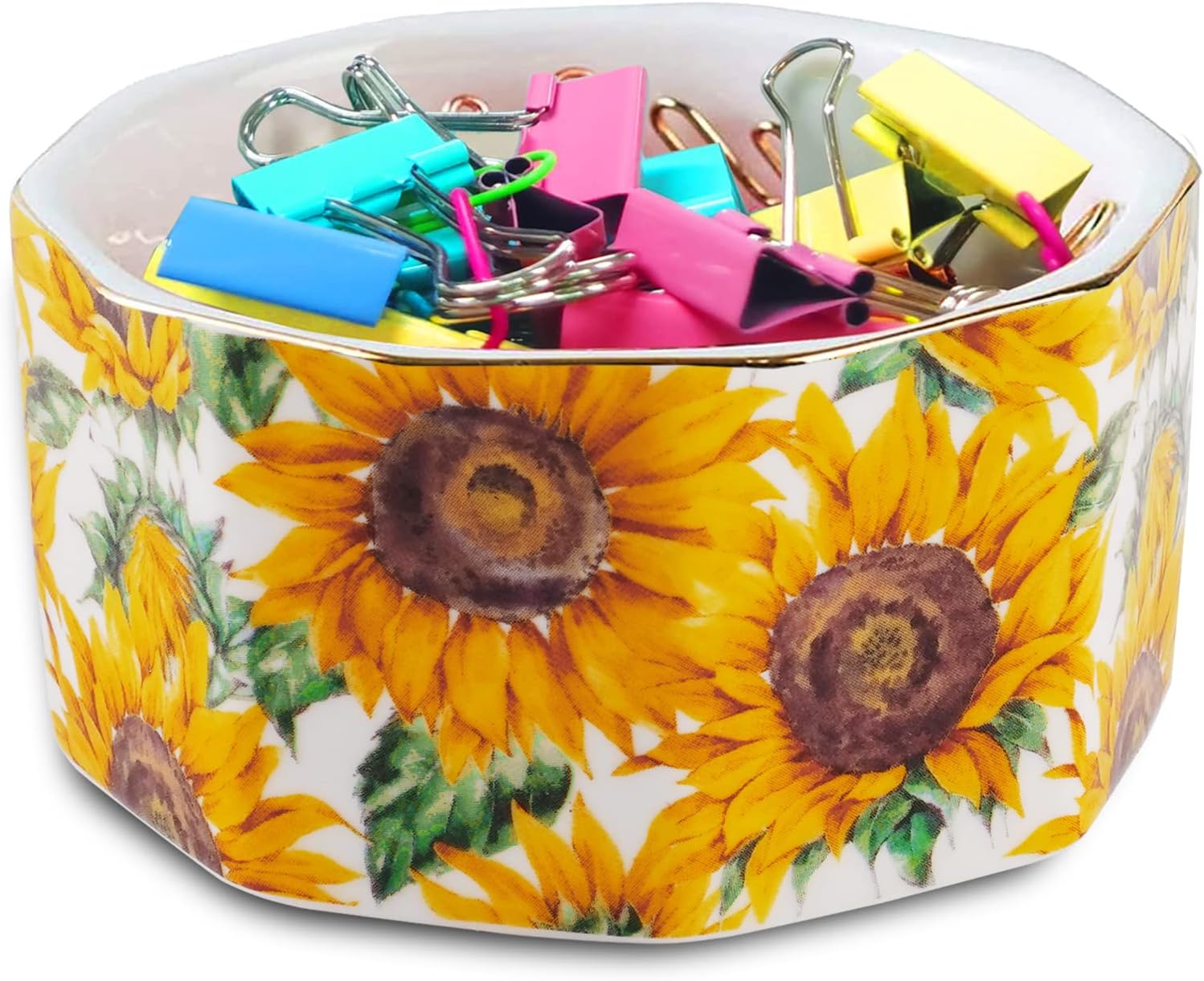 HOMSUN Paper Clip Holder Ceramic Paper Clip Holders