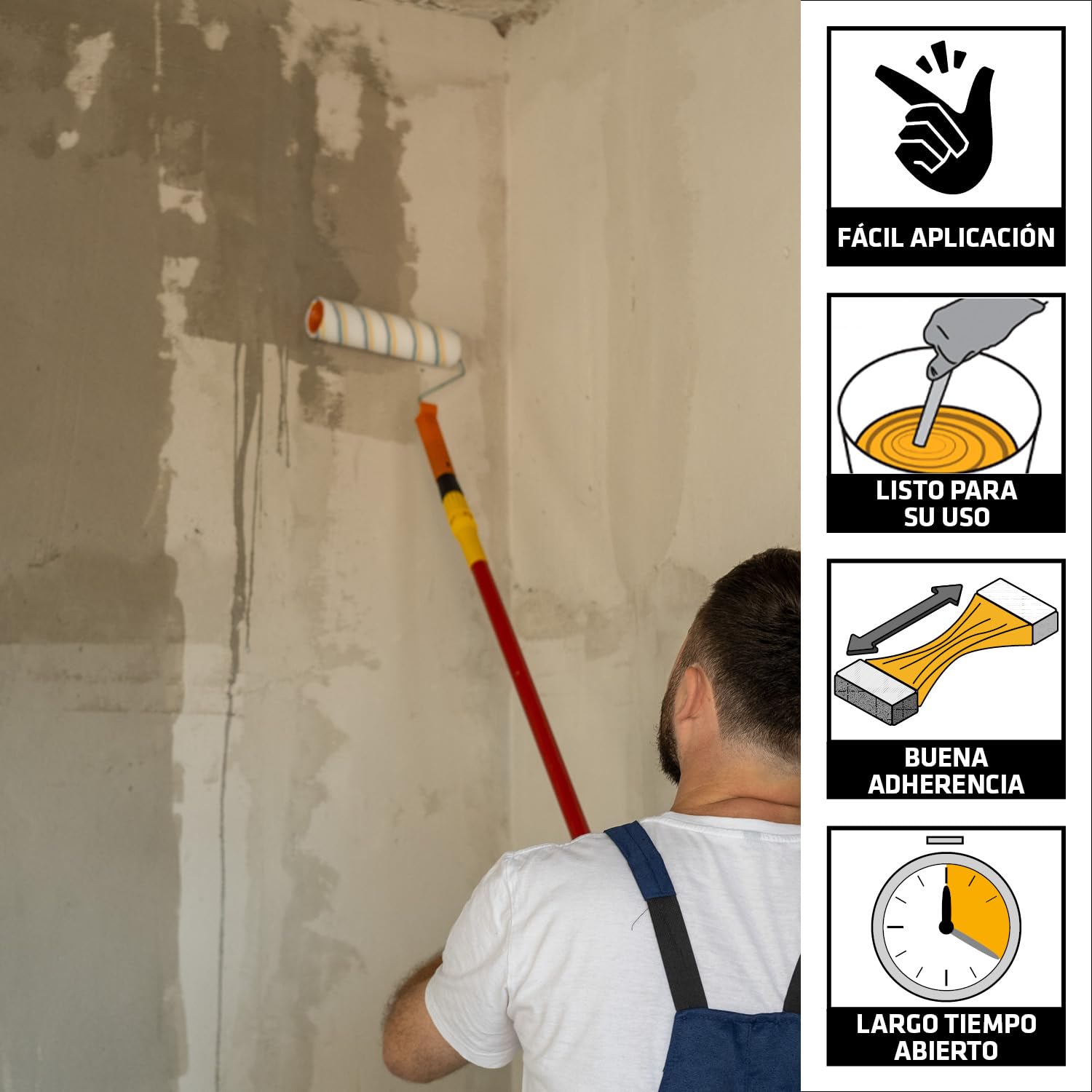 SIKA - Resina de Unión - SikaTop 50 - Blanco - Imprimación de adherencia listo para su uso para morteros y yesos - Utilizar como puente de adherencia - 5kg