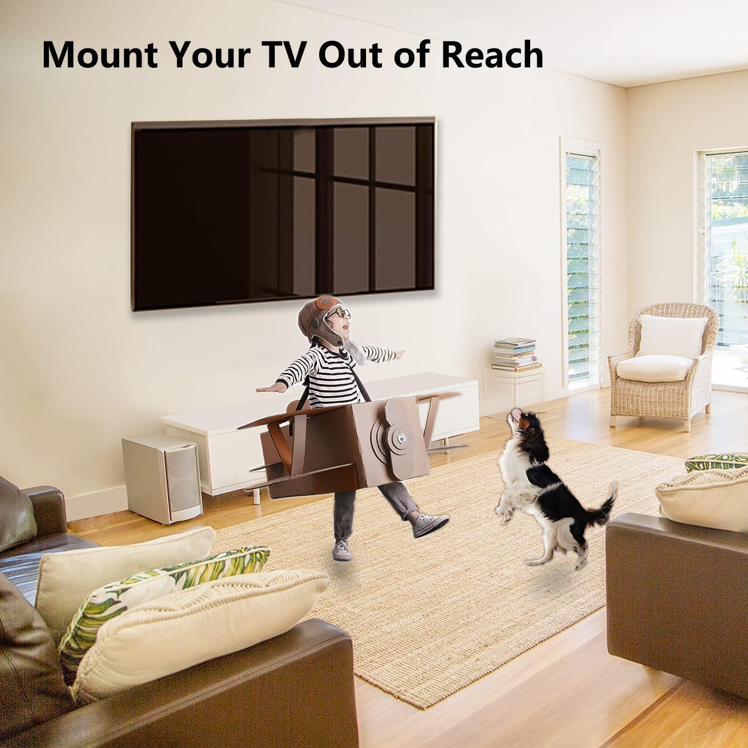 Soportes de pared para monitor de TV, Sujeción TV Pared para televisores de 14 a 42 pulgadas, soporte de TV pequeño para el hogar, la oficina