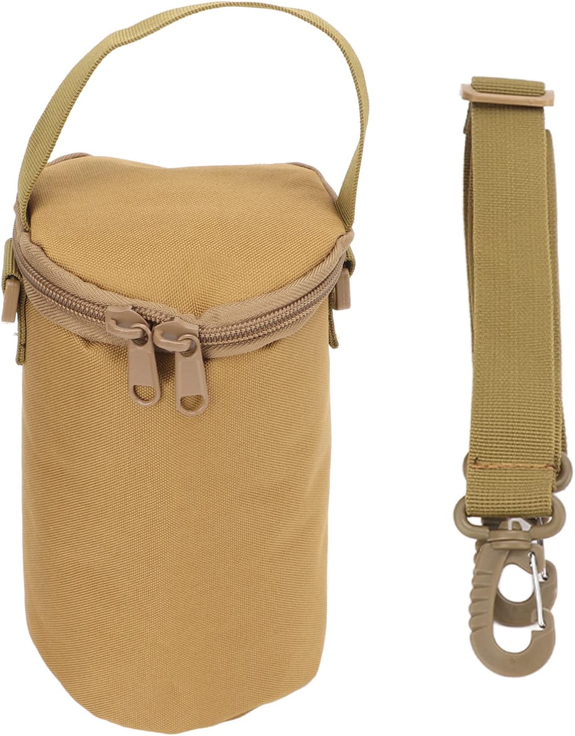 Gas Cylinder Cover, Camping Gas Lamp Lights Handle Bags, Double Zipper Portable Propane Tank Carrying Bag, Multifunctional Pouch with Shoulder Strap, for Camping Hiking(Brown) - Image 8