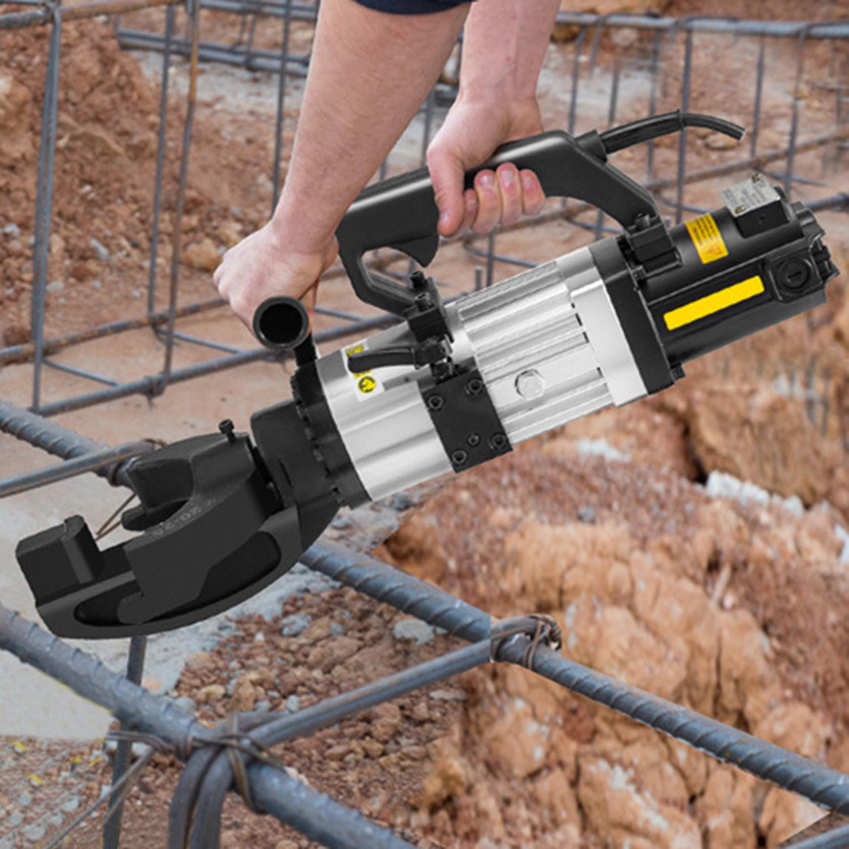 SBCGFY Electric Hydraulic Rebar Bender, 1500W Rebar Bending Machine, 5S Fast Easy Bending Steel Bar Rod Screw Thread