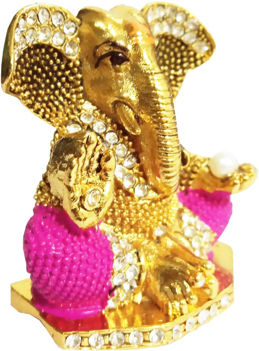 Purpledip Metal Idol Lord Ganesha (Ganapathi): Collectible Statue of Blessing Ganesh (12136)