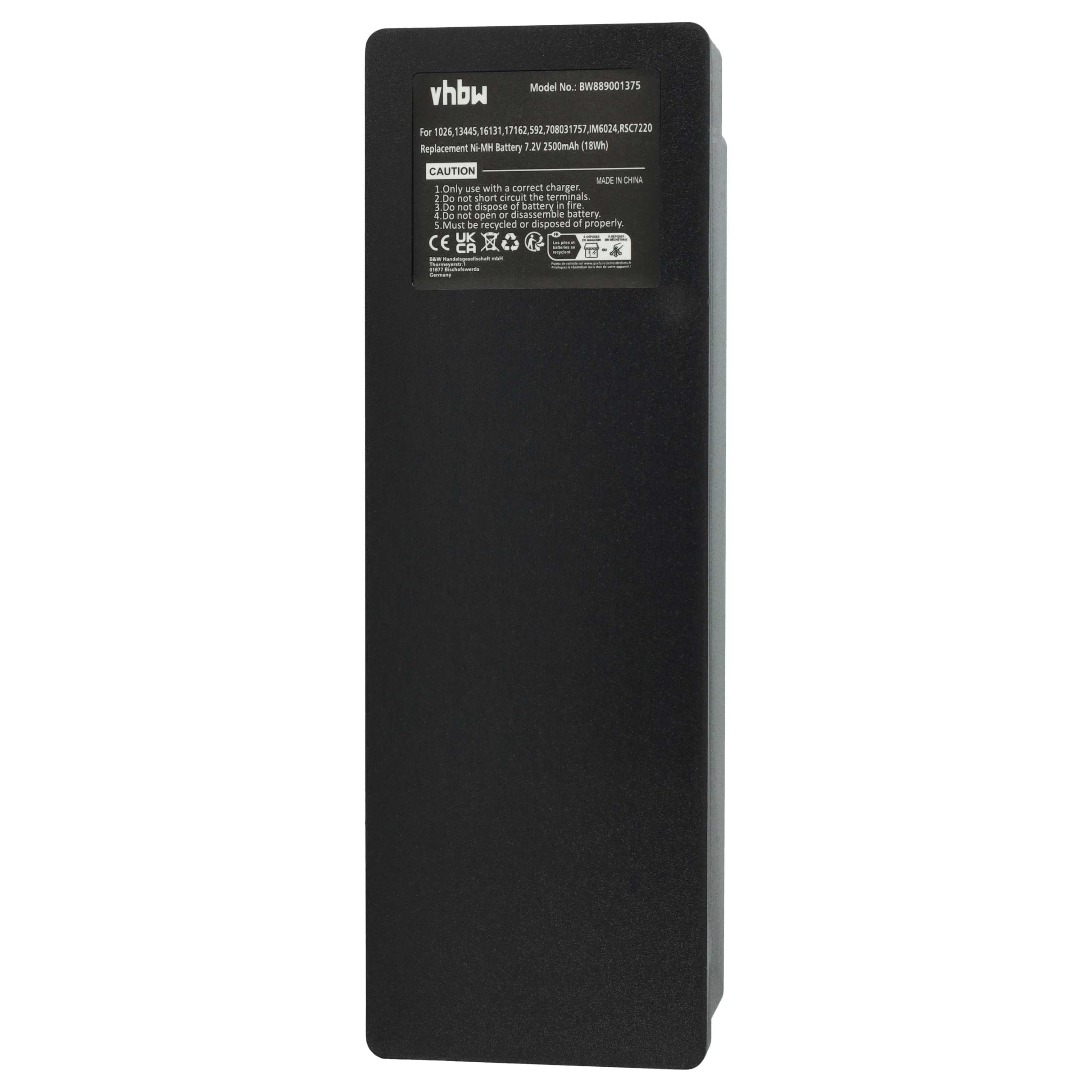 vhbw 5X batería Compatible con Scanreco Palfinger, RC400, PALFINGER 592 Mando a Distancia Industrial (2500 mAh, 7,2 V, NiMH) - Negro