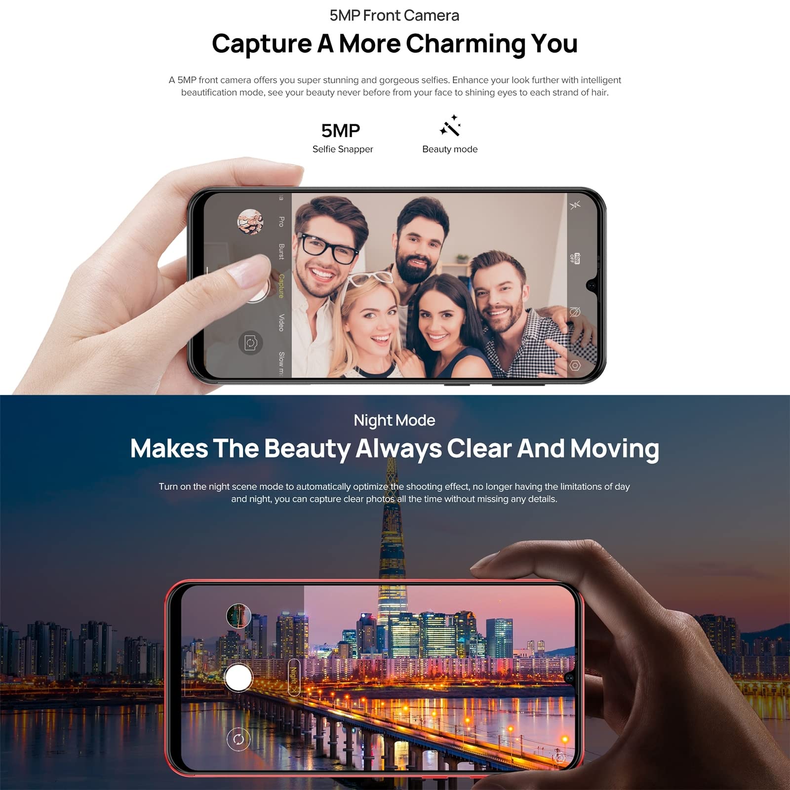 Ulefone 4G Smartphone Offerta del Giorno NOTE 6(P), 8,5mm Ultra Sottile Cellulare DUAL SIM,Schermo HD+ 6,1'', Slot Per 3 Schede, Android 11 Go, 2GB+32GB, Fotocamera 8MP+5MP,GPS Sblocco Facciale Rosso