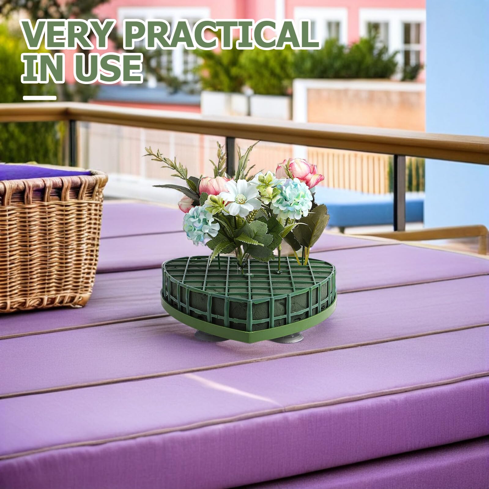 Herzförmige Steckschaumkäfige für Frische Blumenarrangements 4 Stück