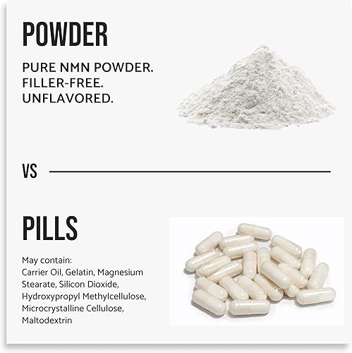 Miniatura 6 de Polvo puro NMN de nicotinamida mononucleótido de disolución rápida NMN Suplemento en polvo 100% sin sabor NMN Suplemento Soporta NAD+ NAD+Niveles