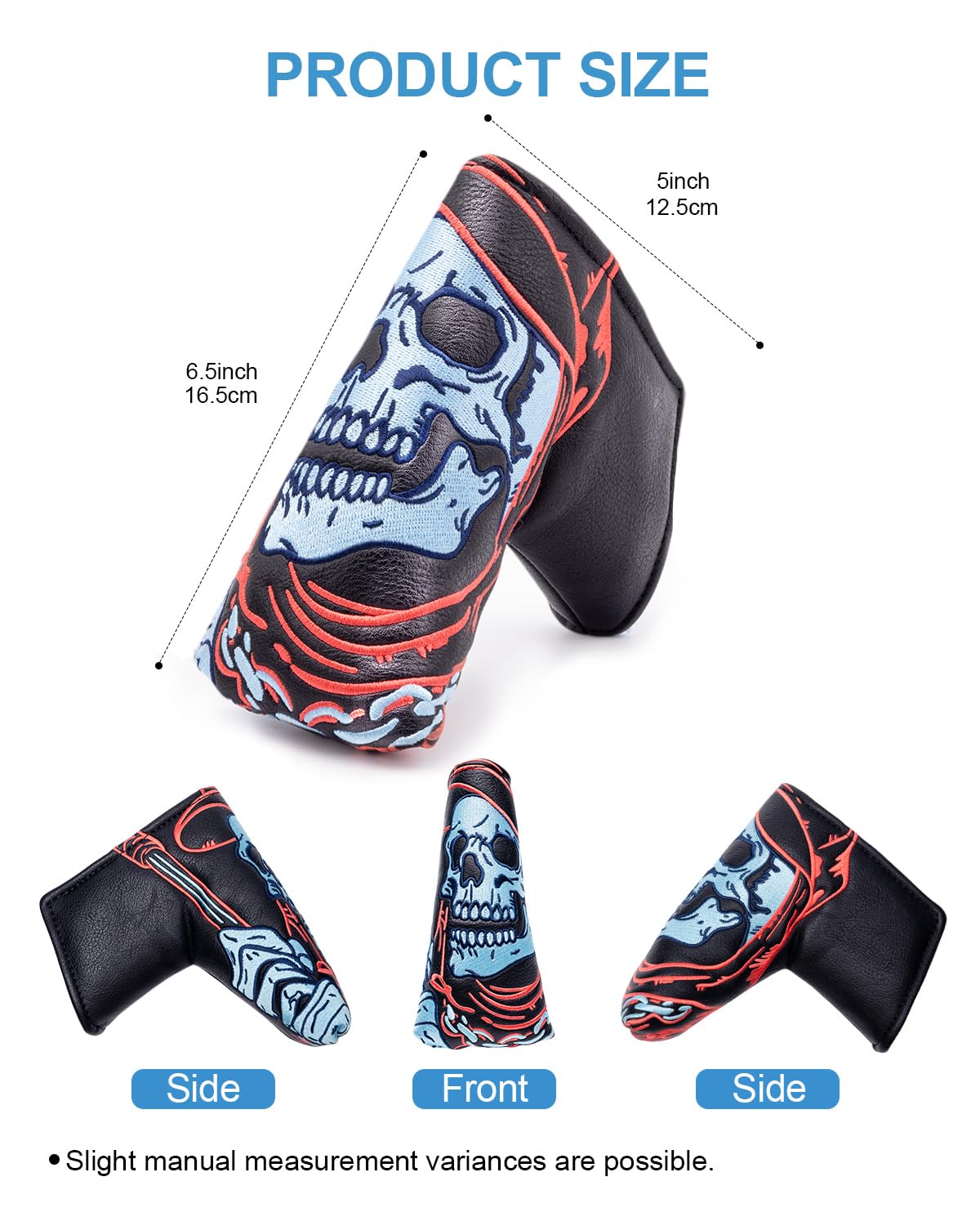 Fundas para cabeza de palo de golf, 1 funda para cabeza de palo de golf para maderas, piel sintética con bordado avanzado para la mayoría de las marcas