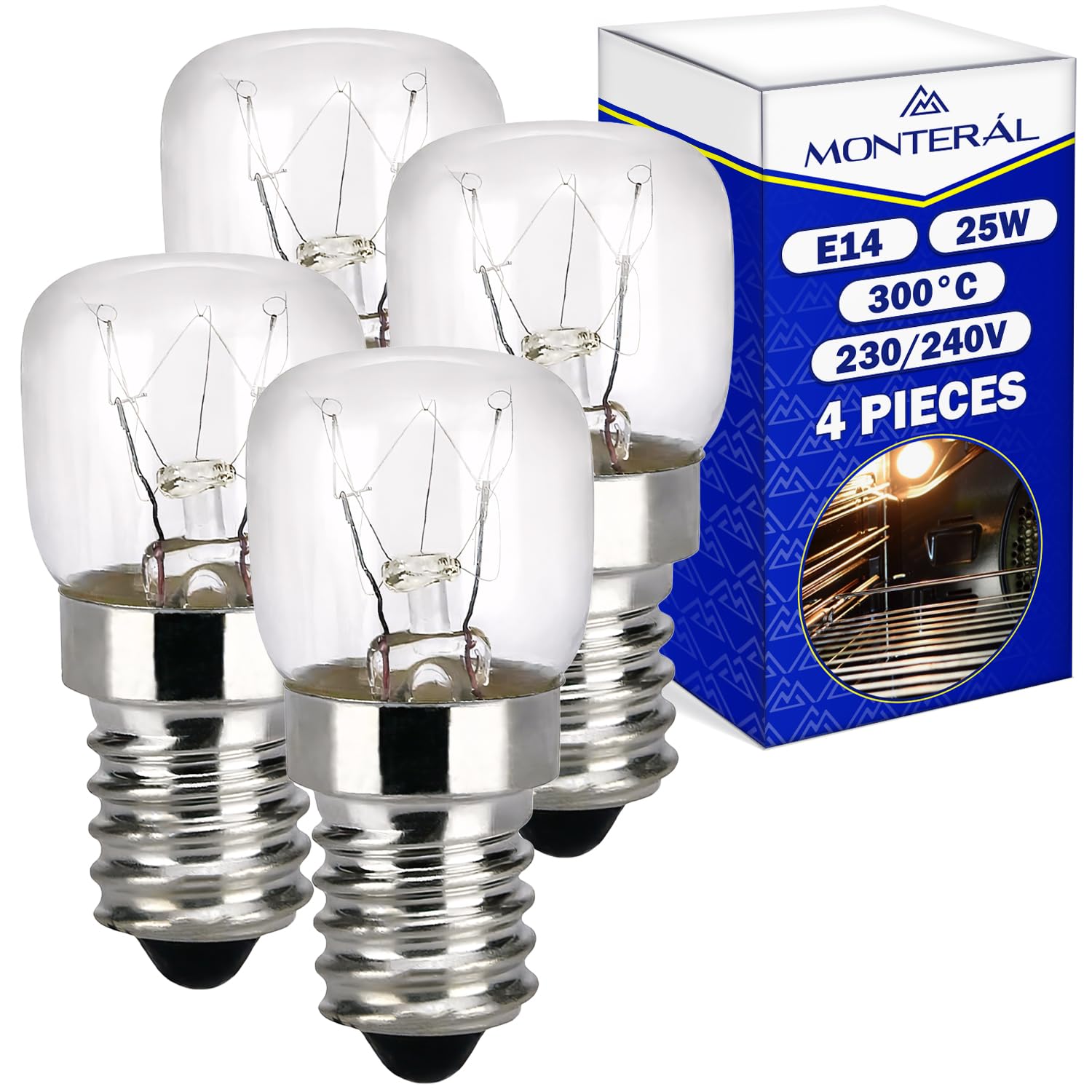 MONTERAL Bombilla E14 para Frigorifico 230V 15W con Código Original 481213418098 para Whirlpool 00602674 602674 para Bosch — view 14