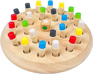 Comprar Tekenewbse Ajedrez de Memoria, Ajedrez para Niños Infantil Madera, Ayuda a Mejorar Memoria y Percepción del Color, Juego Interacción Entre Padres e Hijos, Juegos de Mesa Familia Mayores 3 Años Niños