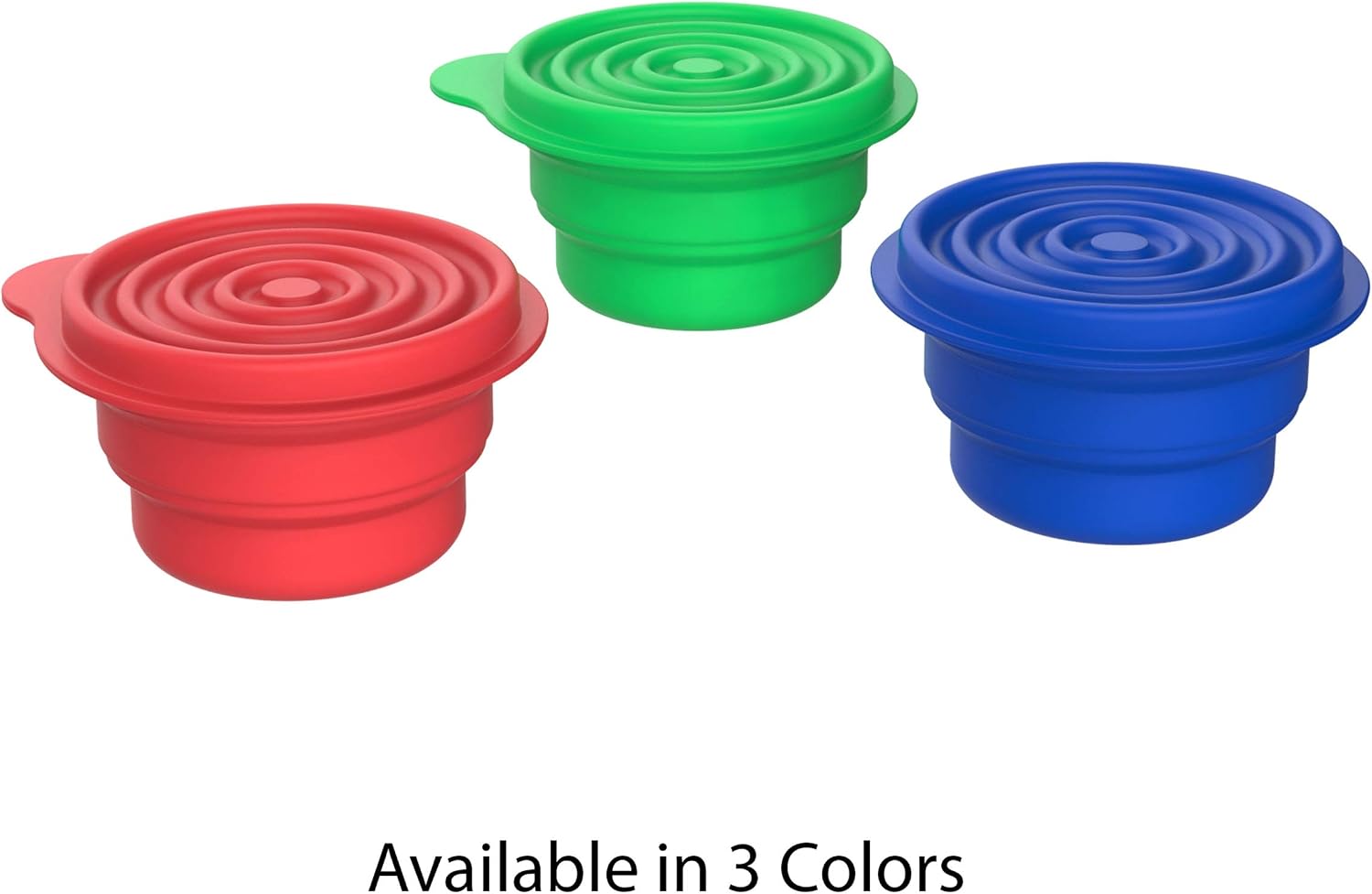 Wakeman 75-CMP1047 Outdoors Collapsible Lids BPA Free Silicone