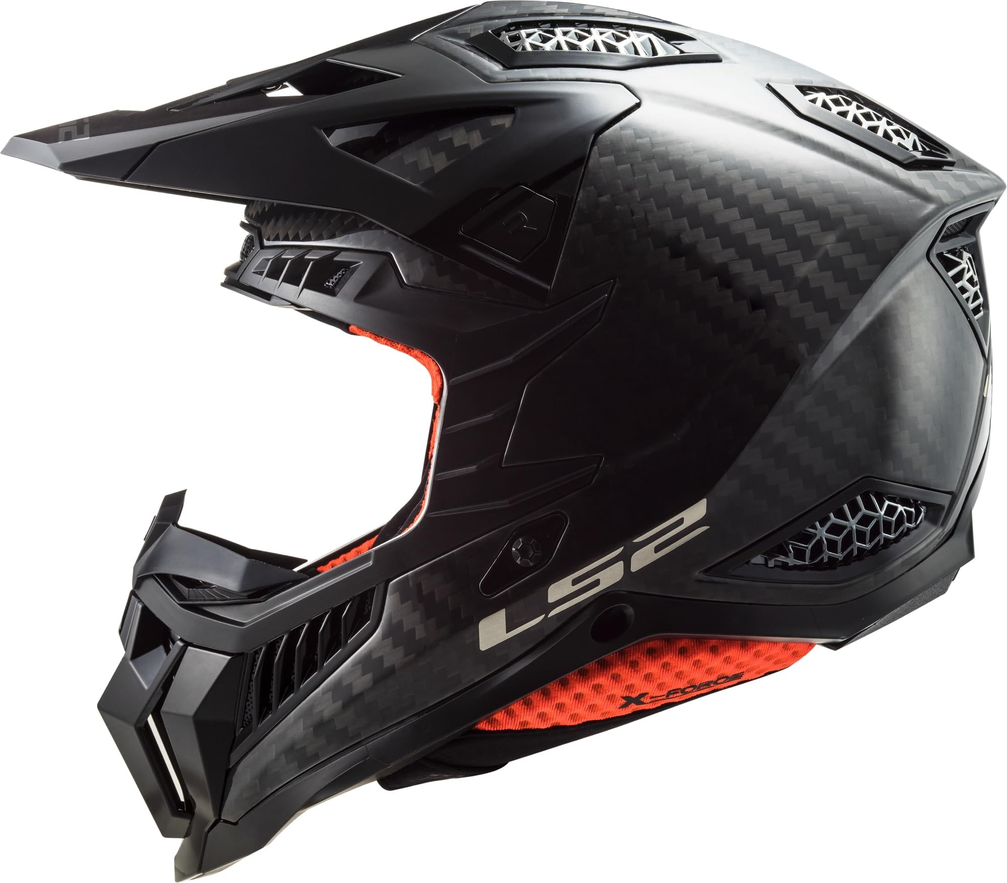 LS2, Casque Moto Cross MX703 X-Force Gloss Carbon, S | Ventilation optimisée