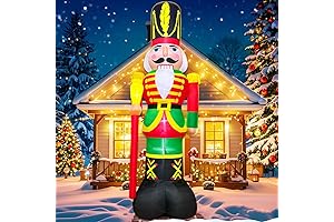 KOOY 12FT Giant Black Nutcracker Inflatable