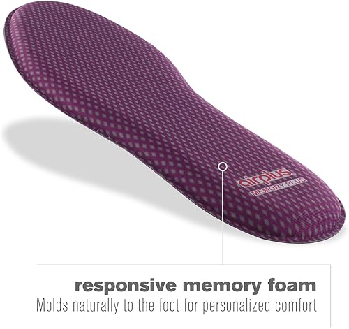 Miniatura 2 de Airplus Plantillas Memory Comfort para zapatos con espuma viscoelástica para aliviar la presión, para mujer, talla 5-11, 2 unidades (paquete de 1)