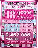 Vista 23 de Pink Love Rose Elements - Manta de cumpleaños para niña de 2 años, 50 x 60 pulgadas, moderna, multiusos, lavable a máquina